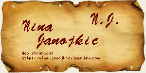 Nina Janojkić vizit kartica